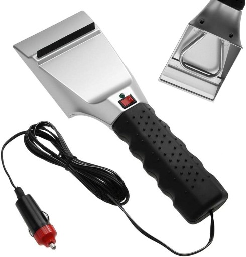 Скребок для снігу на лобовому склі / міцний, з підігрівом