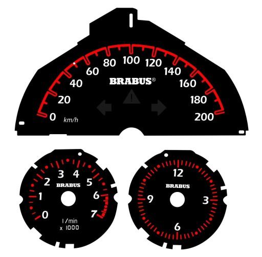 Smart ForTwo 451 Brabus 3x циферблат часов 200 км / ч