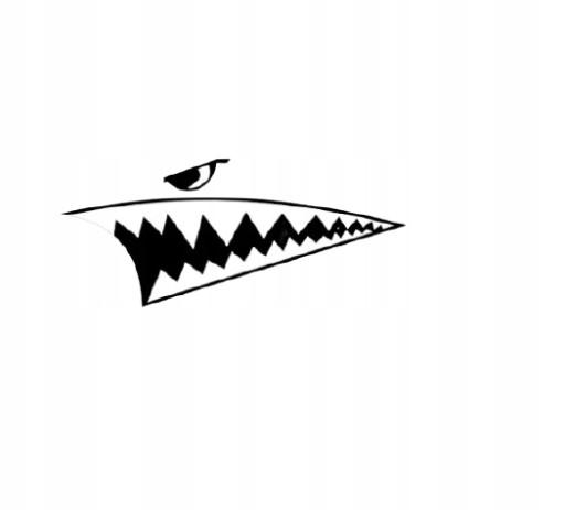 Забавная автомобильная наклейка акула сторона 132x42