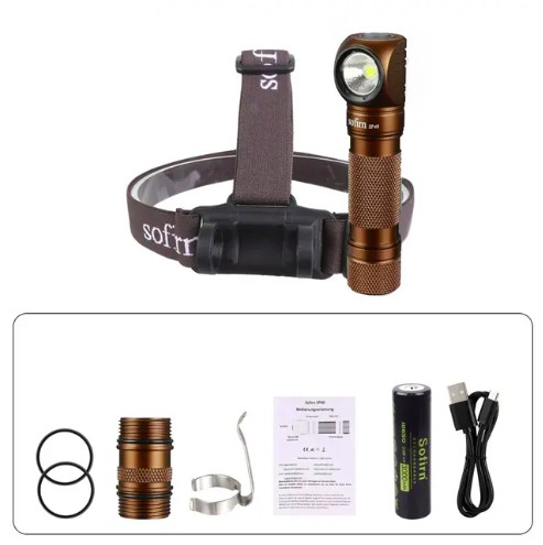 Sofirn SP40 XPL 1200лм 5000-5700К + 18650 ячеек - коричневый