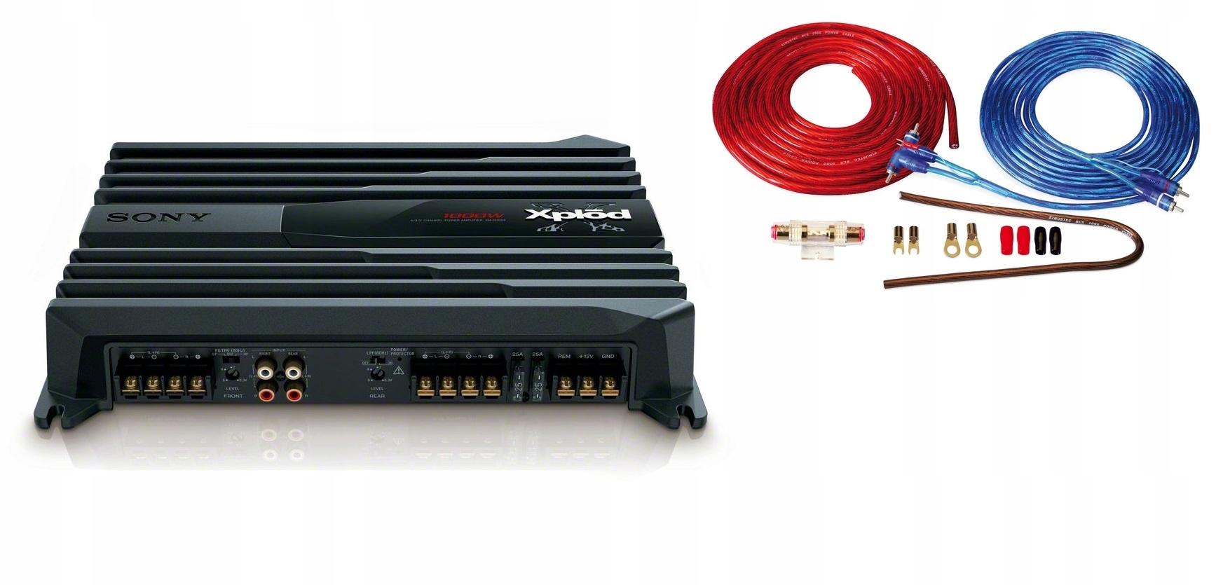 Sony XM-N1004 автомобильный усилитель 4 к + кабели