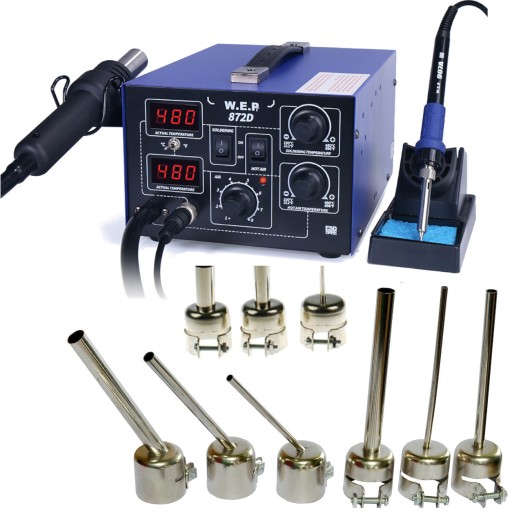 872d пластиковый сварочный аппарат +набор сварочных сопел