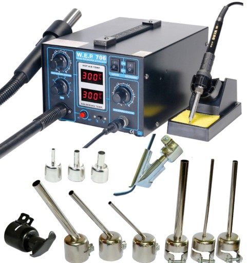 Пластиковые сварщик, WEP 706 + NOZZLES + SHOE + IRON