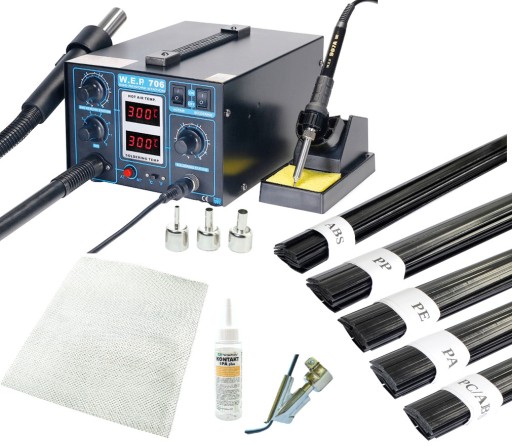 Апарат для зварювання пластику WEP 706 + BINDERS, MESH BOOT