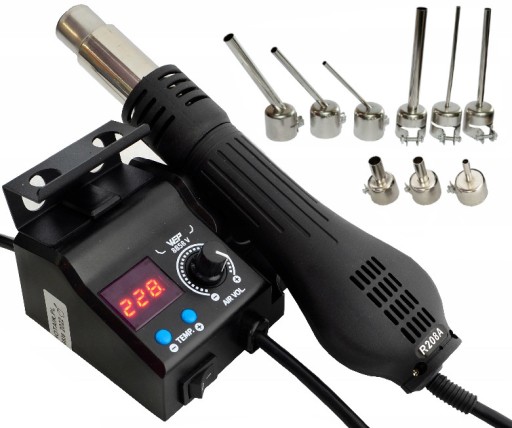Апарат для зварювання пластику HOTAIR WEP 8858-V 480°C 700 Вт 1-120 л/хв +9xСОПЛО