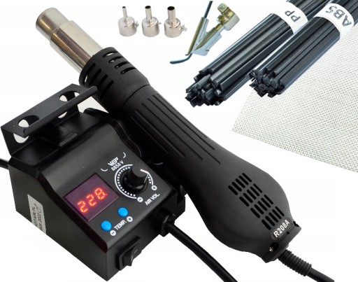 HOTAIR WEP 8858-V Сварочный аппарат для пластика 480°C 700Вт 1-120л/мин +ПЛАСТИКОВЫЕ НАСАДКИ
