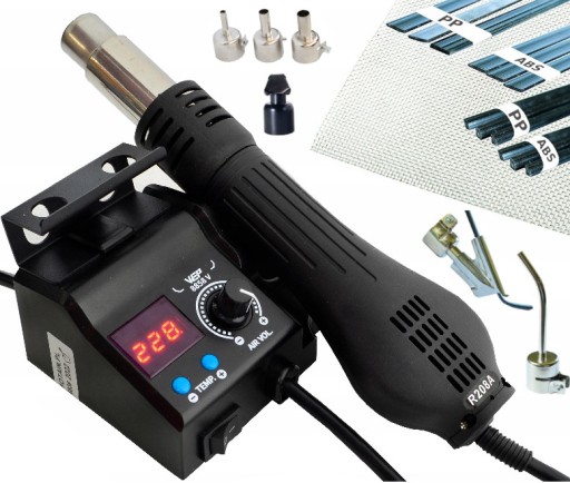 Аппарат для сварки пластика HOTAIR WEP 8858-V 480°C 700Вт 120л/м НО ЖЕЛЕЗНОЕ СВЯЗУЮЩЕЕ