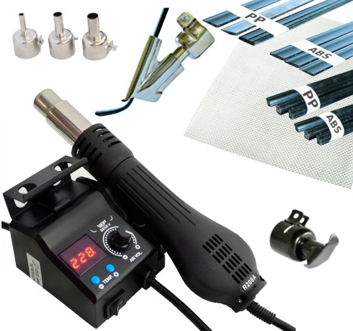 HOTAIR WEP 8858-V сварочный аппарат для пластика 6x НО сопла железная пластиковая сетка