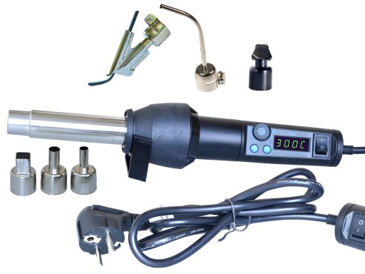 Апарат для зварювання пластику WEP 8858-I + 3х насадка + АЛЕ, праска, супернасадка