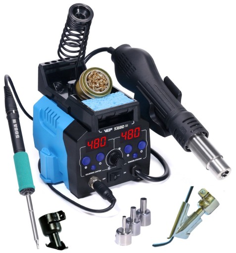 Апарат для зварювання пластику HOTAIR WEP 938BD-III T12 +6xPlastic сопло