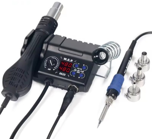 WEP 882D HOTAIR GROTÓWKA Аппарат для сварки пластика + форсунки 1-120л/мин 750 Вт