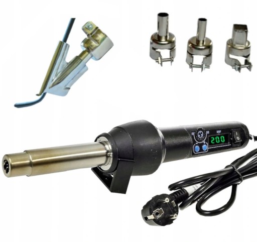 Апарат для зварювання пластику WEP 8858-I + 3x насадка, BOOT