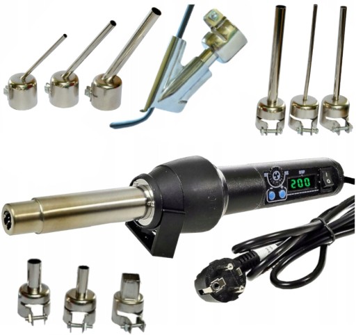 Апарат для зварювання пластику WEP 8858-I + набір 9 насадок + БОТ