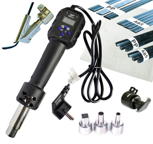 Апарат для зварювання пластику WEP 8858-IV 6х насадка + АЛЕ, залізо, пластик, сітка