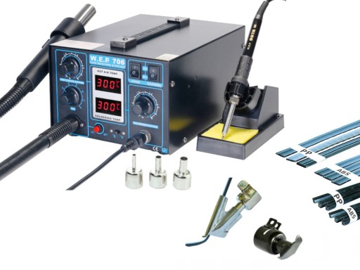 Plastic welder WEP 706 + NOZZLES PLASTIC SET