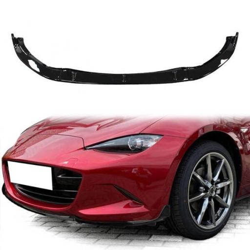 Передний сплиттер Mazda MX-5 16-20 Глянцевый Черный