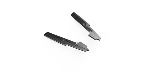 Бічні розгалужувачі заднього бампера AUDI A6 C8 (4A) Седан 2018 - чорний глянець