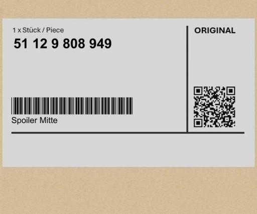 51129808949 9808949 - MINI R61 R61 центральный спойлер