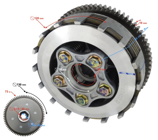 ZEBATV110 - GT 125 повне зчеплення