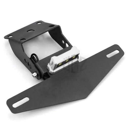 Держатель рамки серебристого цвета со светодиодом для KTM DUKE Black