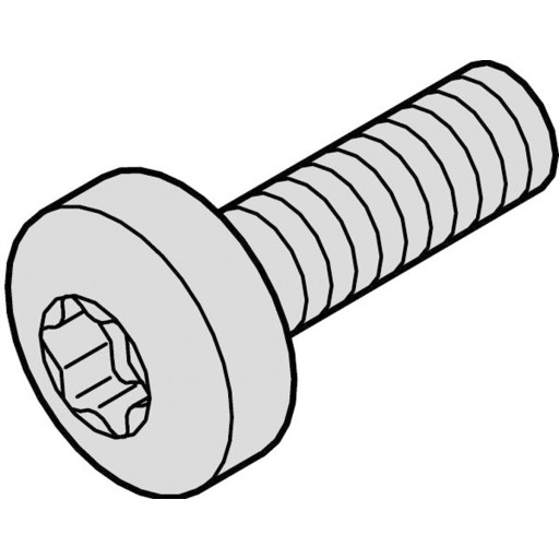 SCHROFF Винт фланцевый Torx М2,5х12,3мм сталь 100шт.