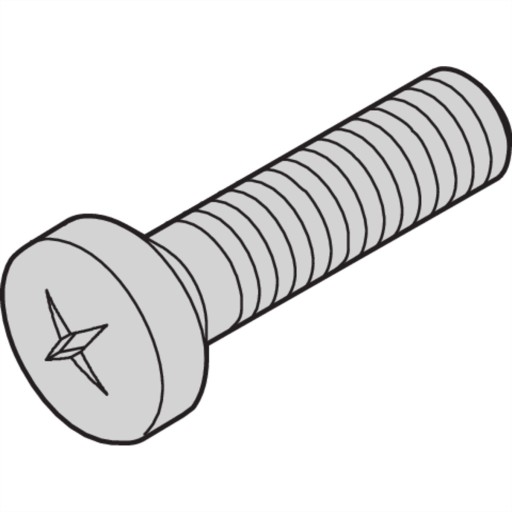 Винт с плоской крестовой головкой M4x10