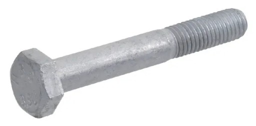 Винт с полурезьбой DIN931 M8x60 мм класс 8.8 сталь, горячеоцинкованная