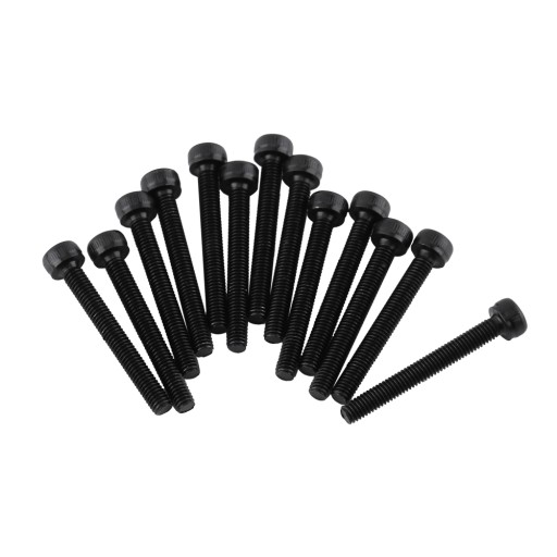 Шурупи М3 чорні з шестигранною головкою, набір 50 шт., 25 мм