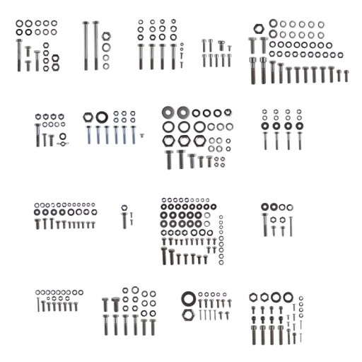 028274-ETZ - Болты и гайки рамы подвески Самый большой комплект MZ ETZ251 нержавеющая сталь LUX