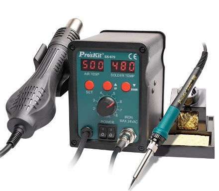 Паяльная станция 2в1 760 Вт PRO'sKit SS-979H