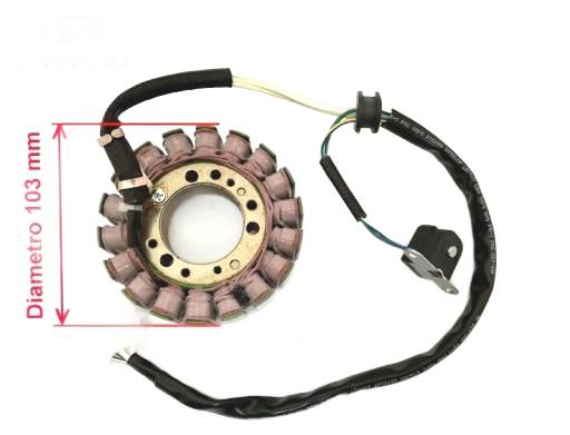 LIN-24001A - Статор обмотка генератора Linhai 260 300 24001a 103 мм