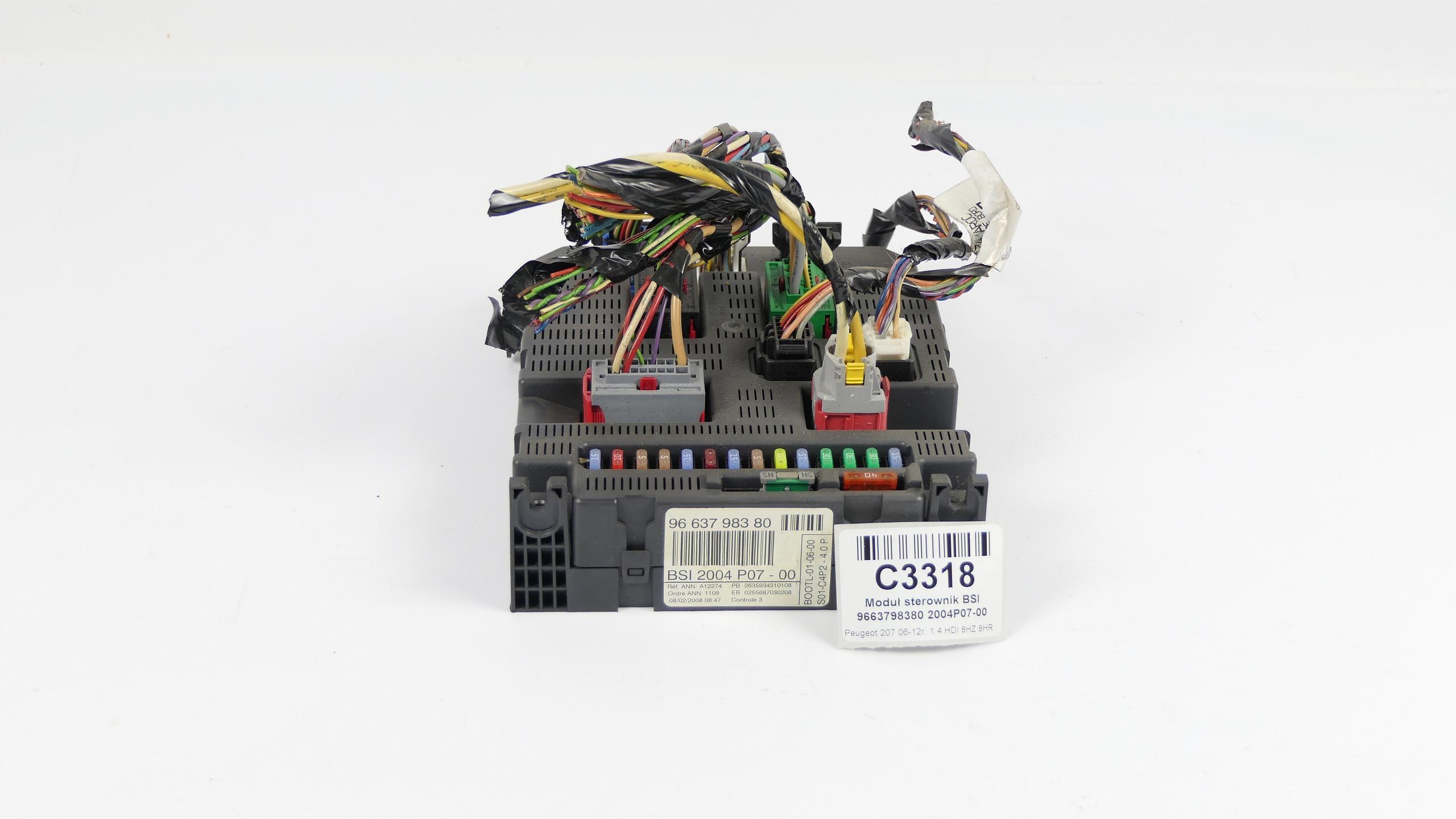 Драйвер модуль BSI 9663798380 Peugeot 207