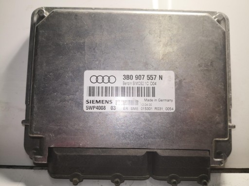 Komputer Sterownik silnika Audi A4 B6 1.6 3B0907557N SIMOS2.1C SIMOS21C 5WP400803 - Контроллер двигуна Audi A4 B6 1.6 3B0907557N