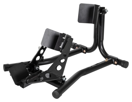 Стенд Craft Meyer для перевозки мотоцикла с колесами 17-18 дюймов на автобусном прицепе.