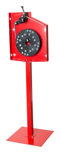 Подставка для приклеенных гирь на рулонном диспенсере