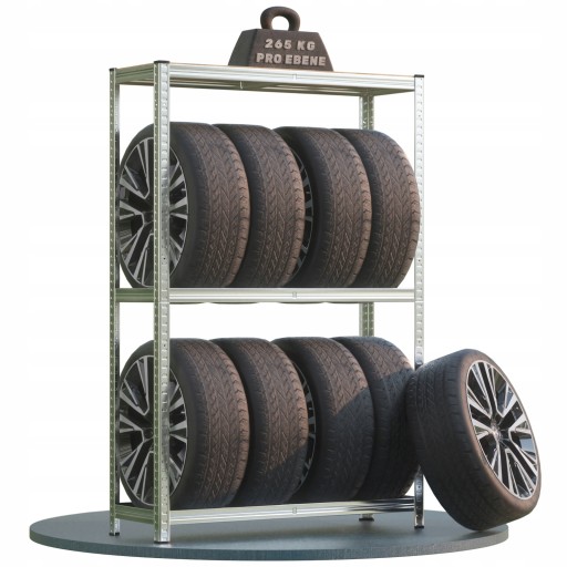 Стійка для шин оцинкована 180x120x40 см 795 кг для підвального гаража