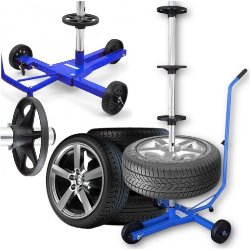 Візок-підставка з колесами 100 кг Мобільний для 4 шин дисків до 225 мм