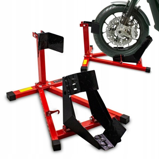 Передняя транспортировочная стойка для двигателя мотоцикла, красно-черная.