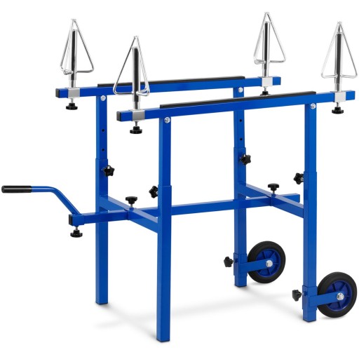 Стенд для покраски дисков, 4 вращающиеся ручки, 2 колеса и ручка.