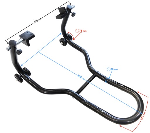 Задняя подножка для мотоцикла - универсальная для поворотного рычага MORETTI