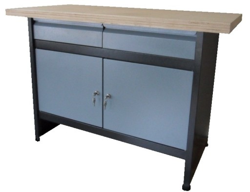 Верстак, 120 см, шкаф для инструментов, массивный рабочий стол, ПОЛЬСКИЙ