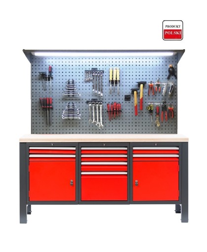 Слесарный верстак с надстройкой