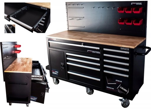 Шкаф для верстака, тележка для инструментов Kupczyk доска 10 ящиков KWW-10ST