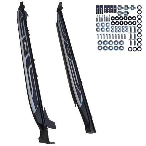 5K/1303 - Бічні спідниці бічні пороги Jeep Compass від 2014-16