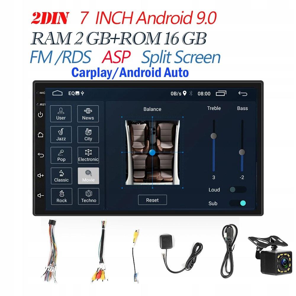 Стиль камери 7 2 16 CP Android 9.0 2 DIN радіо те ж саме