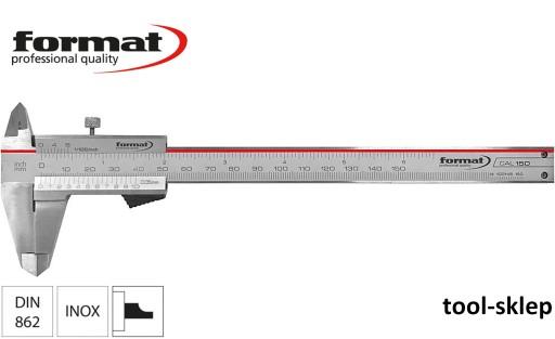 Штангенциркуль INOX 200 мм с регулировочным винтом FORMAT