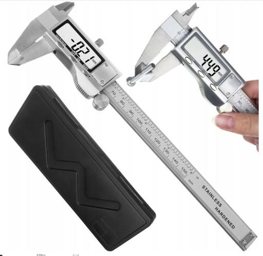 Электронный цифровой штангенциркуль с ЖК-дисплеем, металлический 150 мм