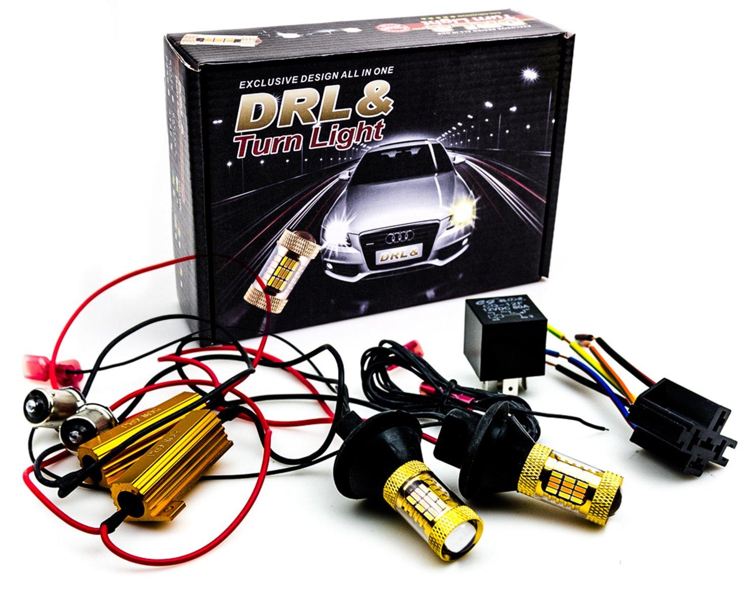 Дневные ходовые огни DRL + 2в1 индикаторы BAU15S