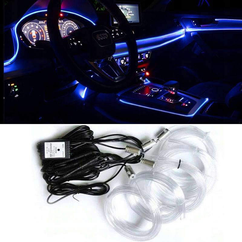 Оптическое волокно EL wire LED RGB ambient дистанционное управление App auto