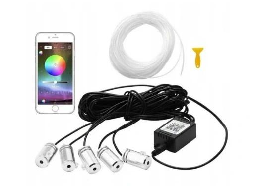Оптическое волокно EL wire LED RGB ambient дистанционное управление App auto